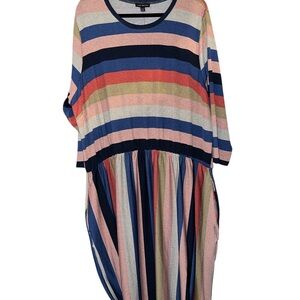 Lane Bryant Striped Multicolor Dress